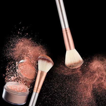 Make up Pinsel  18Pcs Professionelles Makeup Pinselset Geschenkset (Rosé Gold) Für Das Concealer Liquid Foundation Blusher Eye Makeup Mit Exquisiter Beige Ledertasche